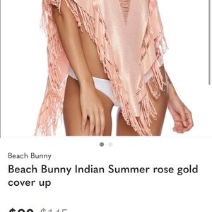 Beach Bunny Shimmering Pink Fringe Cover-Up